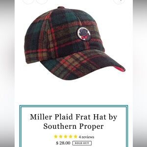 Miller Plaid Frat Hat by Southern Proper